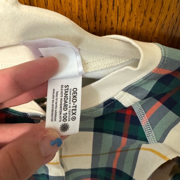 Hannah Anderson Plaid Footed Sleeper EUC 3-6 months - Picture 4 of 5